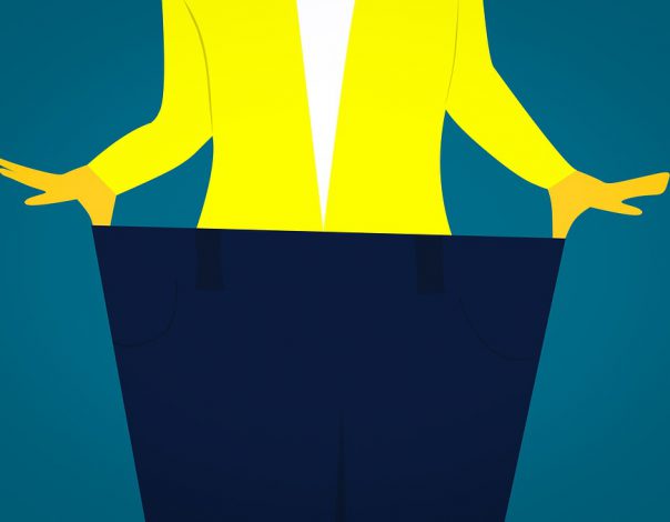 big pants measured against a skinny person
